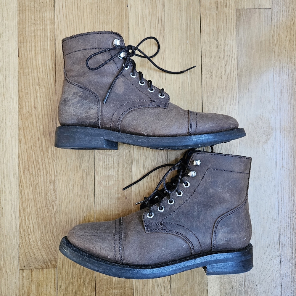 Thursday Boot Company Brown Lace Up Boots - Picture 4 of 7